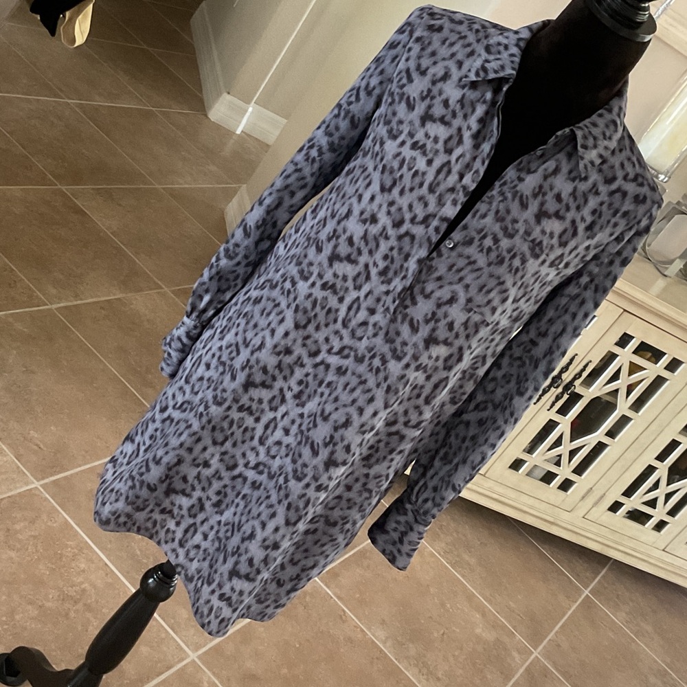Joie gray/black leopard print dress,size XS